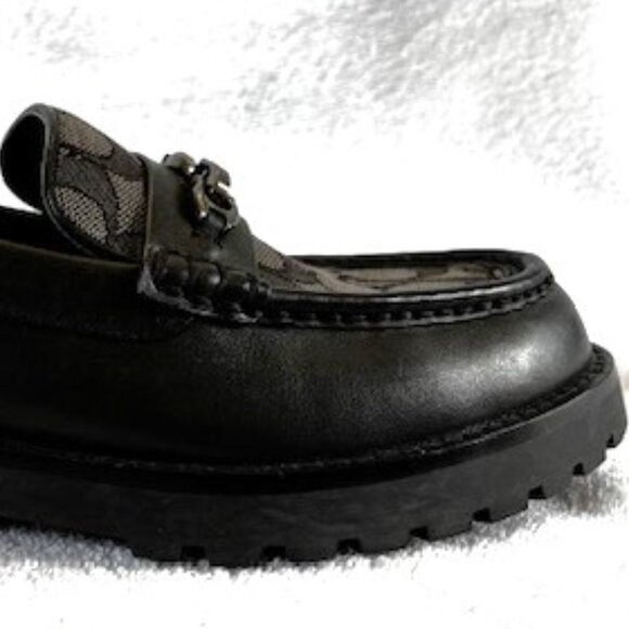 Coach Brooks Jacquard and leather loafer Men\'s Size 7-1/2D